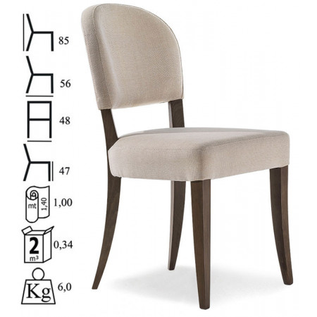 662/TI  Raw or finished beech wood chair, finishings to choice
