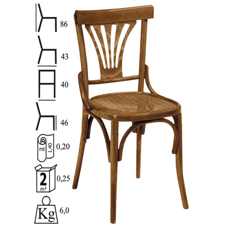 665  Raw or finished beech wood chair, finishing to choice