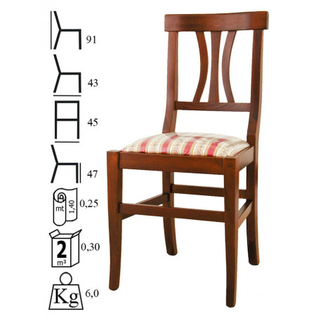 127 Sedia in faggio grezza o finita, finiture a scelta