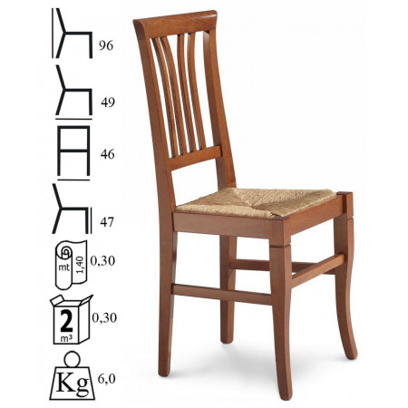 130 Sedia in faggio grezza o finita, finiture a scelta