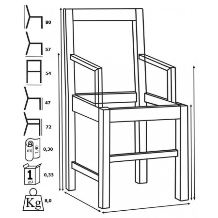 079   Beech wood raw or finished chair, finishing to choice