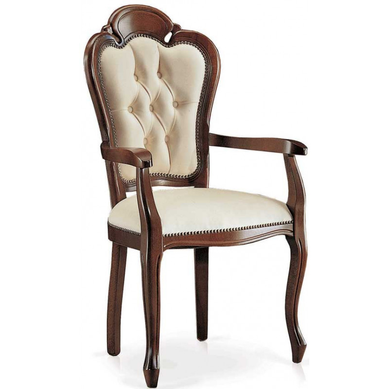 081/C  Beech wood raw or finished armchair, finishing to choice