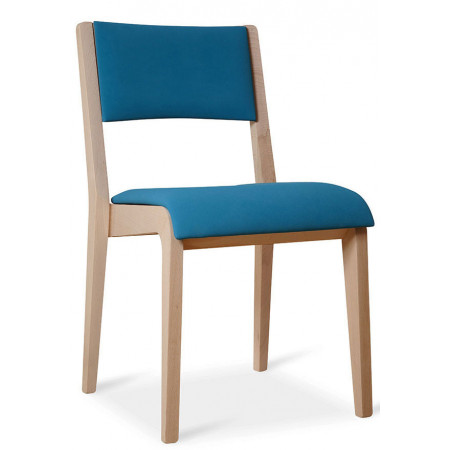 812T  Raw or finished beech wood stackable chair, finishing to choice
