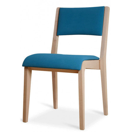 812T  Raw or finished beech wood stackable chair, finishing to choice