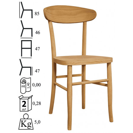 819  Raw or finished beech wood chair, finishing to choice