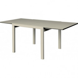2219 Extending table with beech wood base, anthracite or white melamine topding tops
