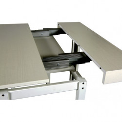 2221 Tavolo consolle allungabile con base in frassino e piano in melaminico