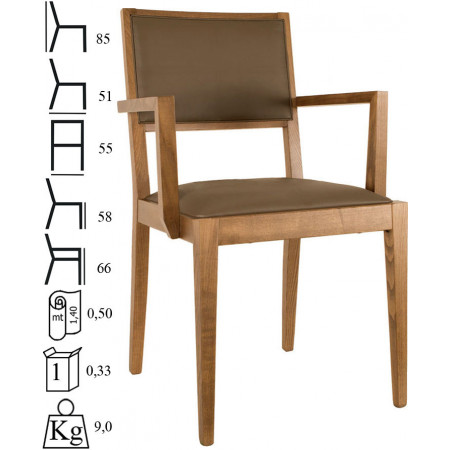 849/C  Raw or finished ash wood chair, finishing to choice