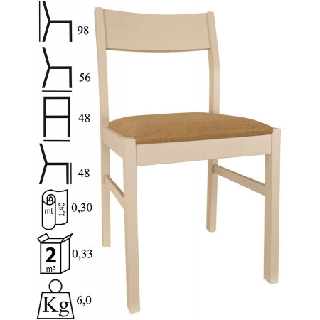 854  Raw or finished beech wood chair, finishing to choice