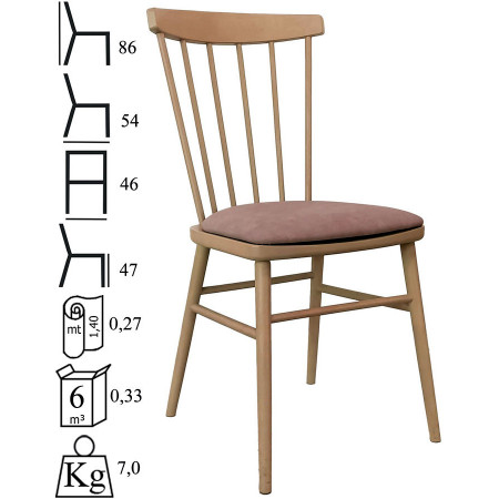 934  Sedia in faggio grezza o finita, finiture a scelta
