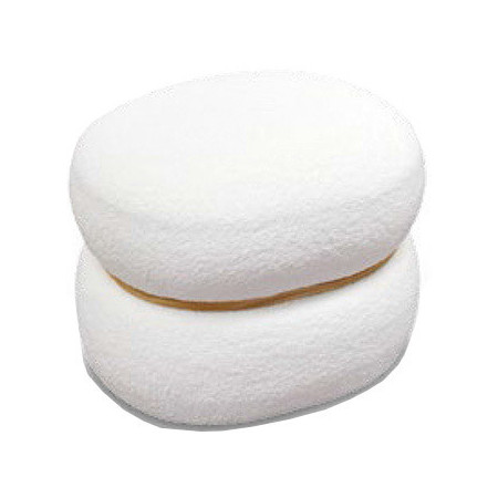 983  White or black sheep fur upholstered rectangular pouf