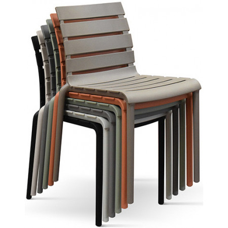990  Stackable chair frame, polypropylene structure 6 colours availables