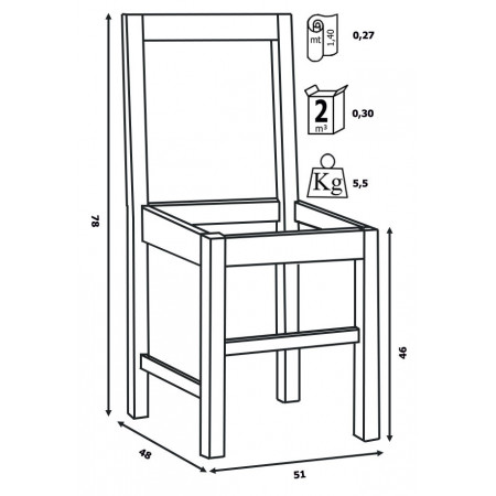 089   Beech wood raw or finished chair, finishing to choice