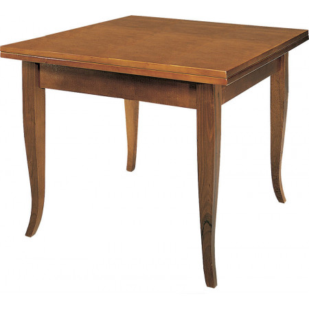 202ECO Folding table, tanganica veneered  top, matt white lacquered or walnut finished