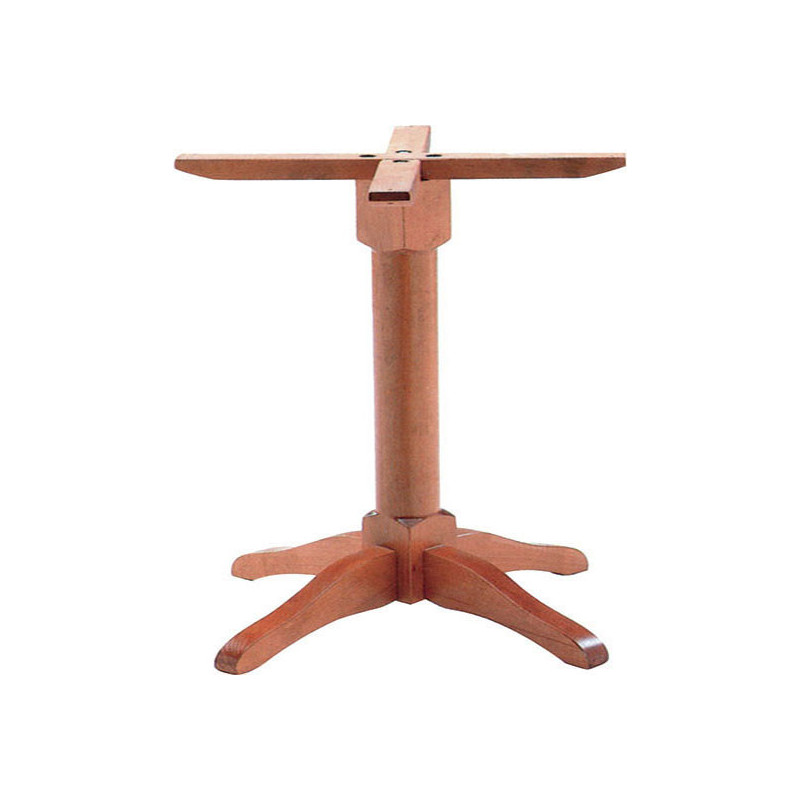 255BTM  Raw or finished beech wood increased table base, table top to customer choice