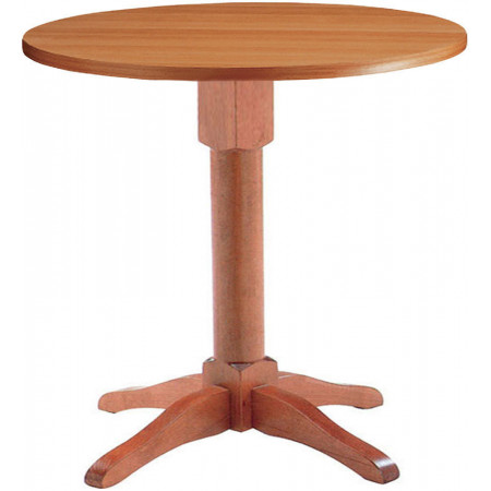255BTM  Raw or finished beech wood increased table base, table top to customer choice