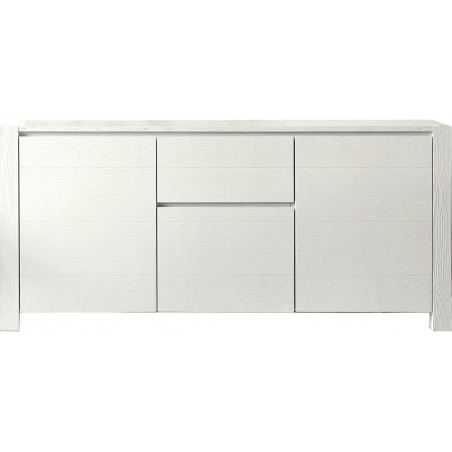 226  Brushed fir wood sideboard furniture, brushed white finished, cm 185x50 H84