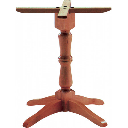 256BTM  Raw or finished beech wood increased table base,  table top to customer choice