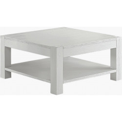 2228  Tavolino in abete spazzolato finito laccato bianco