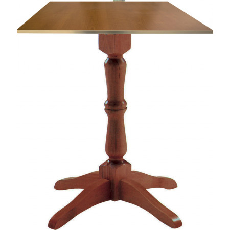256BTM  Raw or finished beech wood increased table base,  table top to customer choice