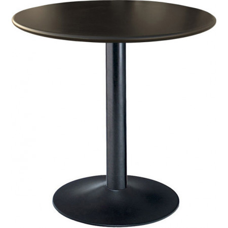 262T  Base per tavolo nera in ghisa-acciaio, piano a scelta cliente