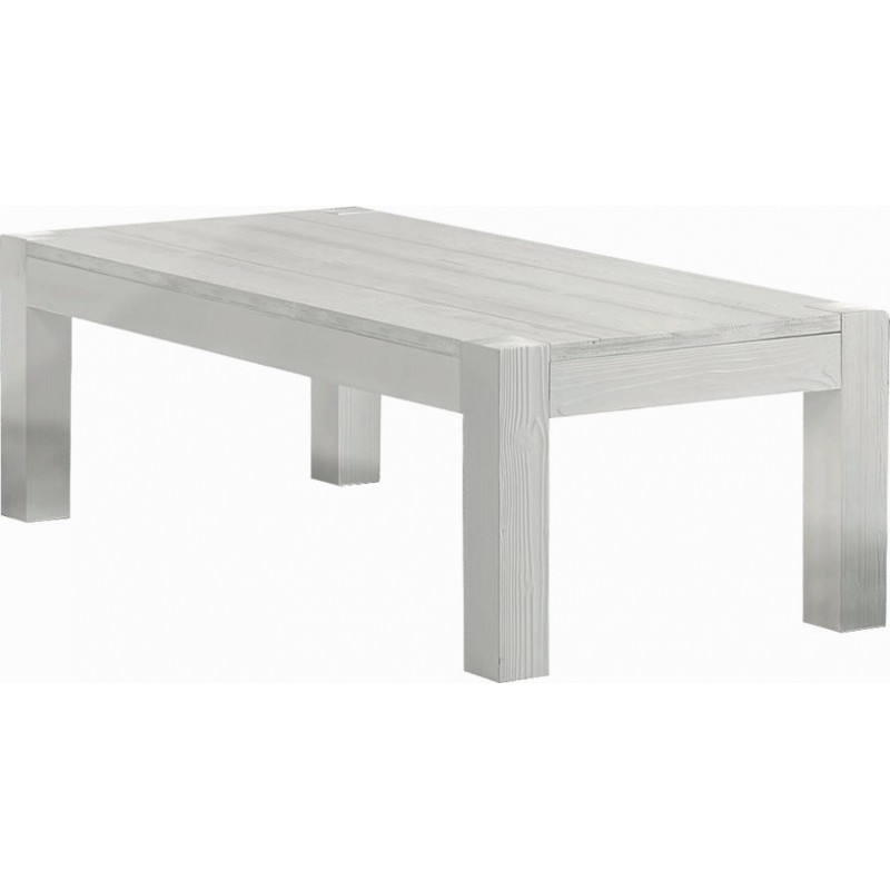 2229 Tavolino in abete spazzolato finito laccato bianco