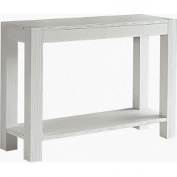2230 Brushed fir wood table brushed white lacquer finished