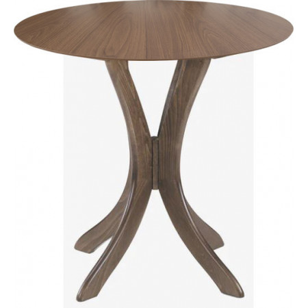 249T  Beech wood table base, walnut or coffee melamine veneered top