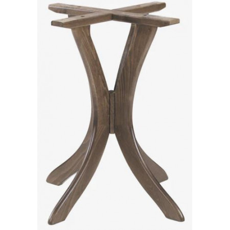 249T  Beech wood table base, walnut or coffee melamine veneered top