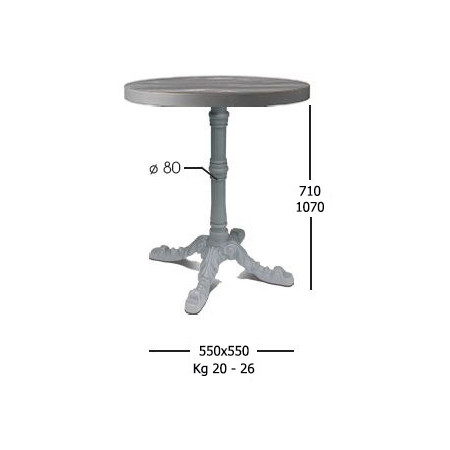 271T  H73 or 109 table with cast iron base, table top to customer choice