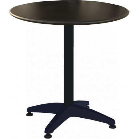 273BA/PN Tavolo con base appesantita in alluminio lucido, piano in melaminico nero