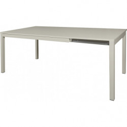 2234 Extending table with metal base and white ash wood melamine top