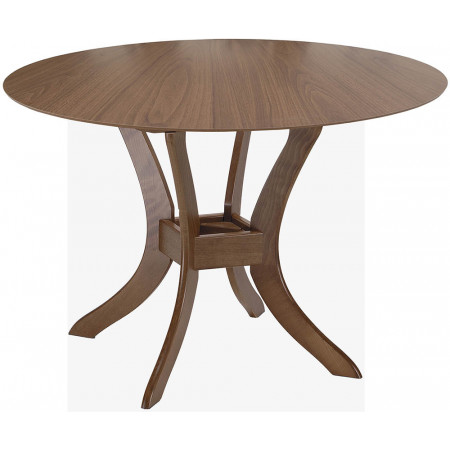 249TQ  Beech wood table base, beech veneered top walnut finished