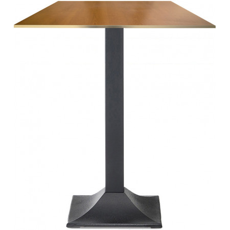 266H  Tavolo con base H107 in ghisa-acciaio nero, piano a scelta cliente
