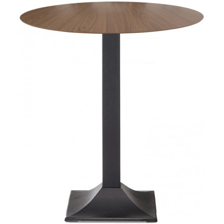 266H  Tavolo con base H107 in ghisa-acciaio nero, piano a scelta cliente