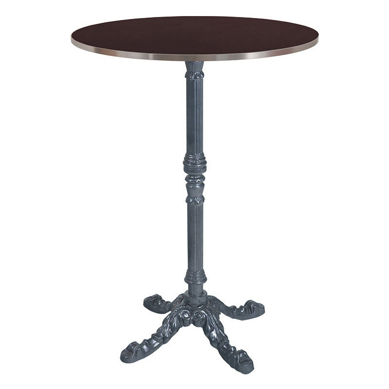 271H Tavolo con base H107 in ghisa, piano a scelta cliente