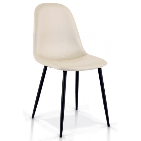 939  Sedia in metallo tappezzata ecopelle 3 colori