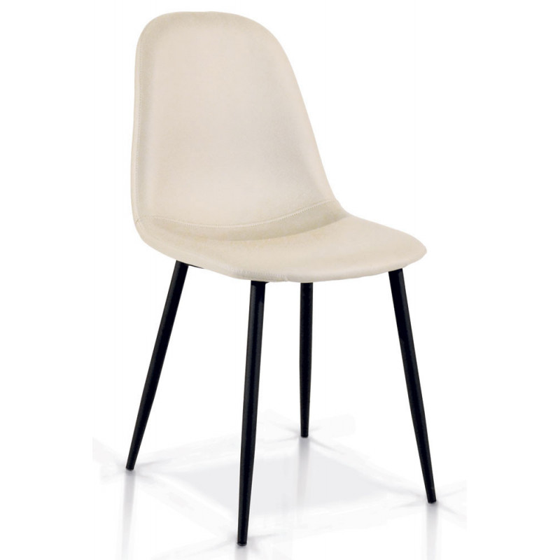 939  Sedia in metallo tappezzata ecopelle 3 colori