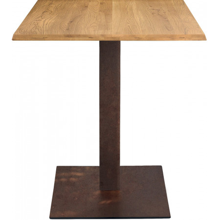 2301  Tavolo con base in acciaio grigio antracite, bianco, piombo ruggine, piano a scelta cliente