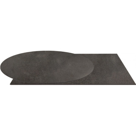 2301  Tavolo con base in acciaio grigio antracite, bianco, piombo ruggine, piano a scelta cliente