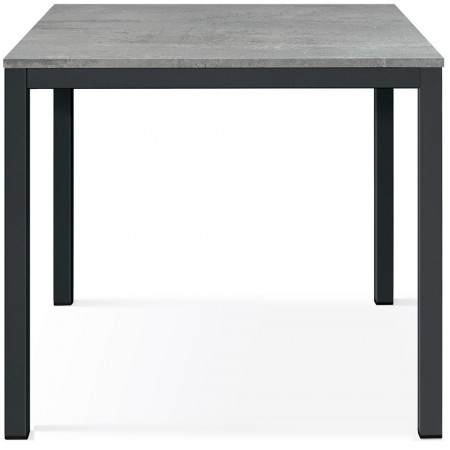 2365  Tavolo con base in metallo e piano in melaminico rovere, cemento , o bianco