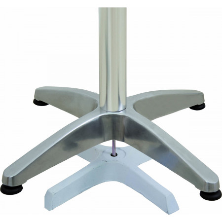 275BA  Weighed down white, black, or shiny aluminium table base, table top to customer choice