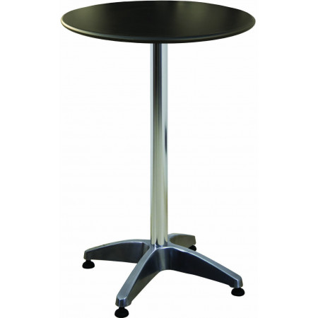 275  Weighed down shiny aluminium, white, or black table base, table top to customer choice