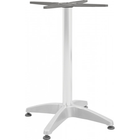 275  Weighed down shiny aluminium, white, or black table base, table top to customer choice