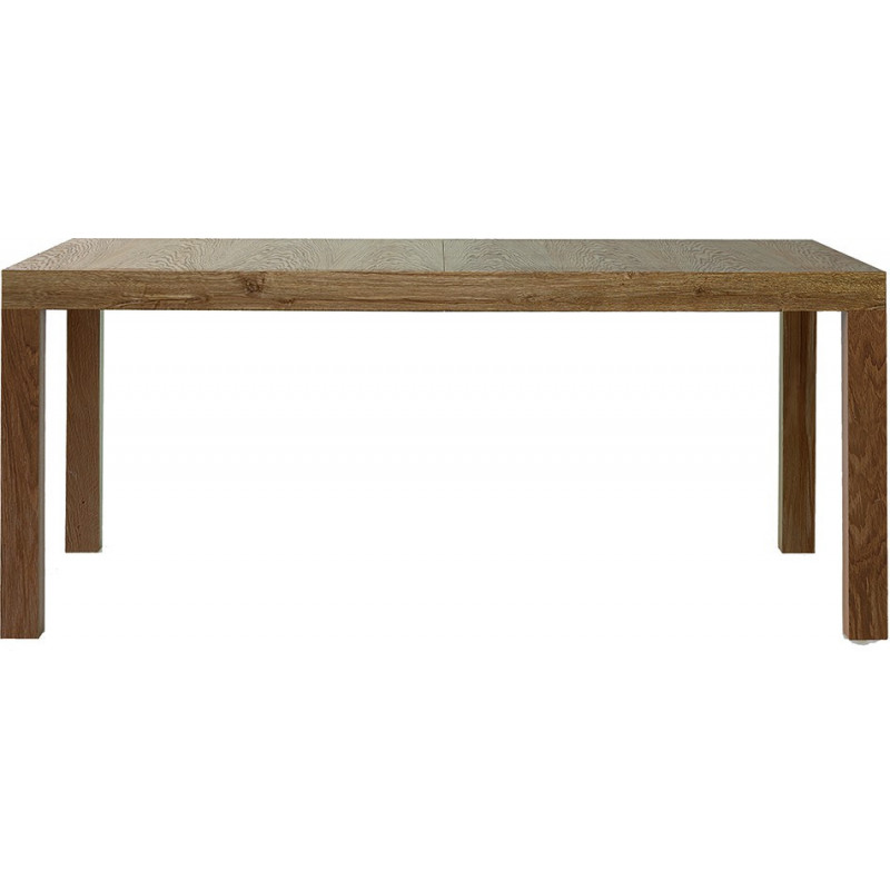 2241 Extending table  with beech wood base and white worn ash wood or worn durmast wood melamine top