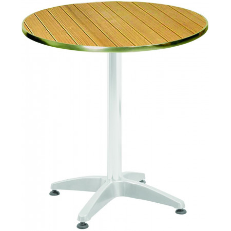 276  Tavolo con base appesantita in alluminio, piano a scelta cliente