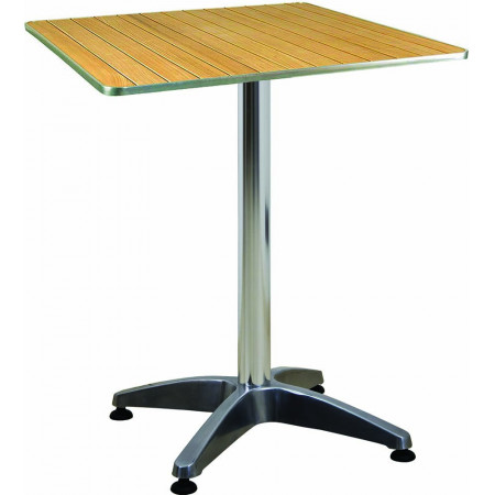 276  Tavolo con base appesantita in alluminio, piano a scelta cliente