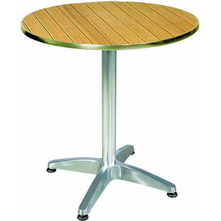 276  Tavolo con base appesantita in alluminio, piano a scelta cliente