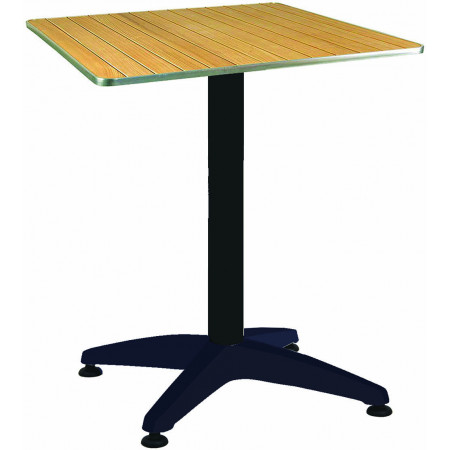 276  Tavolo con base appesantita in alluminio, piano a scelta cliente