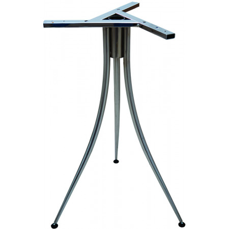 277  Tavolo con base in acciaio cromato, piani a scelta cliente